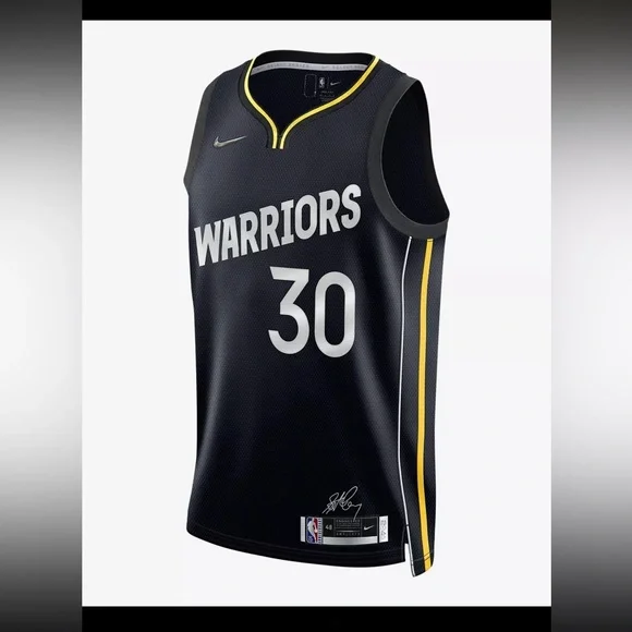 Nike Golden State Warriors Stephen Curry Black MVP Swingman Jersey DH8056-010
